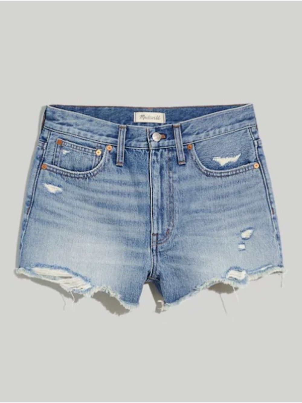 Madewell Relaxed Denim Shorts in Renfield Wash: Destructed Edition Size 29